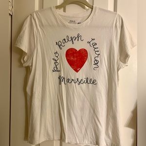 Ralph Lauren - Marseille Heart Logo Embroidered Peruvian Cotton T-shirt